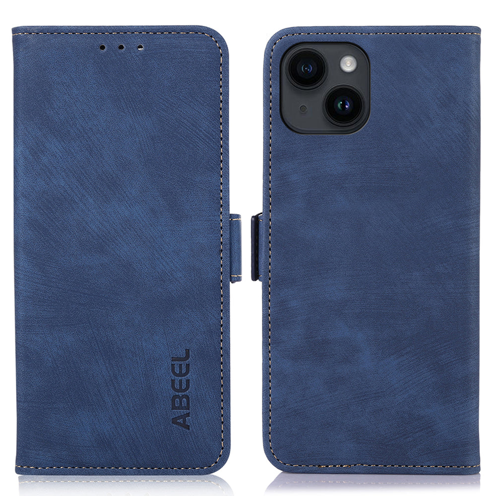 ABEEL Retro Texture PU Læder Taske til iPhone 14 Stand Wallet Fuld beskyttelse Telefon Cover ABEEL Retro Texture PU Læder Taske til iPhone 14 Stand Wallet Fuld beskyttelse Telefon Cover